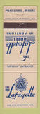 Matchbook Cover - Lafayette Hotel Portland ME