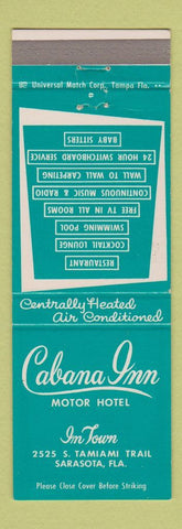 Matchbook Cover - Cabana Inn Motor Hotel Sarasota FL