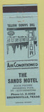 Matchbook Cover - Sands Motel Brownsville TX BLUE