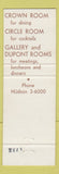 Matchbook Cover - Hotel Dupont Plaza Washington DC
