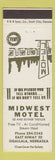 Matchbook Cover - Midwest Motel Ogallala NE