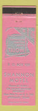 Matchbook Cover - Shannon Motel Lockhart TX