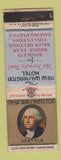 Matchbook Cover - New Washington Hotel Seattle WA WEAR