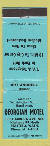 Matchbook Cover - Georgian Motel Seattle WA WEAR