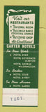 Matchbook Cover - Hotel Governor Clinton New York City