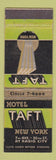 Matchbook Cover - Hotel Taft New York City