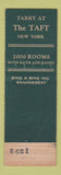 Matchbook Cover - Hotel Taft New York City