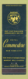 Matchbook Cover - Hotel Commodore New York City