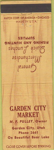 Matchbook Cover - Garden City Market UT