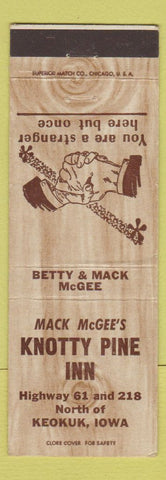 Matchbook Cover - Knotty Pine Inn Koekuk IA