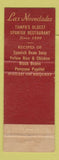 Matchbook Cover - Las Novedades Spanish Restaurant Tampa Daytona Beach FL