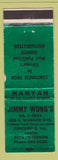 Matchbook Cover - Jimmy Wong's Chinese Restaurant Chicago IL