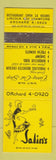 Matchbook Cover - Jalin's Restaurant  Chicago? Girlie