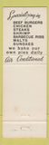 Matchbook Cover - Jalin's Restaurant  Chicago? Girlie