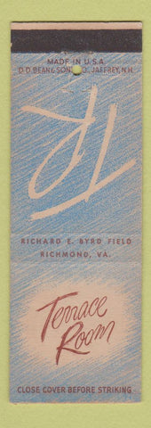 Matchbook Cover - Terrace Room Richmond VA Richard Byrd Field DD Bean