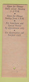 Matchbook Cover - Terrace Room Richmond VA Richard Byrd Field DD Bean