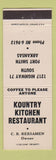 Matchbook Cover - Kountry Kitchen Restaurant Fort Smith AR