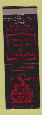 Matchbook Cover - Ye England Lobster Pot Miami FL