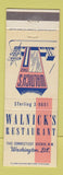 Matchbook Cover - Walnick's Restaurant Washington DC