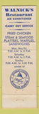 Matchbook Cover - Walnick's Restaurant Washington DC
