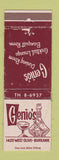 Matchbook Cover - Genio's Restaurant Burbank CA WORN