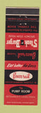 Matchbook Cover - Steak Burger Brass Rail London ON restaurants