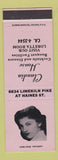 Matchbook Cover - Claudia House Restaurant Philadelphia PA girlie