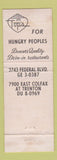 Matchbook Cover - Top's Restaurants Denver Colorado Colfax