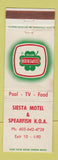Matchbook Cover - Siesta Motel Spearfish KOA Camping SD? WEAR