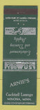 Matchbook Cover - Arnie's Cocktail Lounge Winona MN