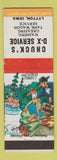Matchbook Cover - Chuck's DX oil gas Lytton IA hillbilly
