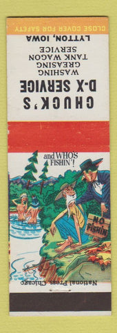 Matchbook Cover - Chuck's DX oil gas Lytton IA hillbilly