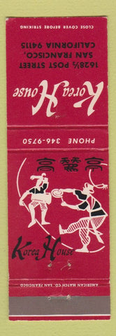 Matchbook Cover - Korea House Restaurant San Francisco CA