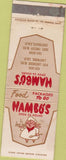 Matchbook Cover - Hambo's Hamburgers Southgate Lakewood CA WEAR