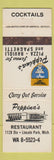 Matchbook Cover - Peppina's Restaurant Lincoln Park MI pizza