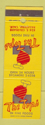 Matchbook Cover - Tops Restaurant Pasadena CA