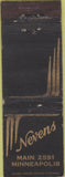 Matchbook Cover - Nevens Minneapolis MN WORN
