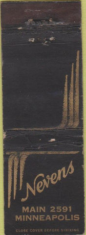 Matchbook Cover - Nevens Minneapolis MN WORN