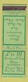 Matchbook Cover - L&M Steak Chop House Bay City MI WEAR