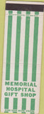 Matchbook Cover - Memorial Hospital Gift Shop Bakersfield CA