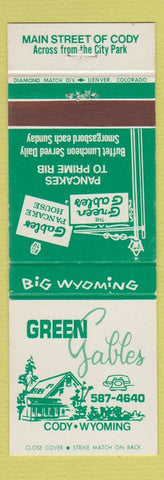 Matchbook Cover - Green Gables Restaurant Cody WY