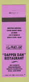 Matchbook Cover - Dapper Dan Restaurant Orangeburg SC PURPLE