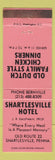 Matchbook Cover - Shartlesville Hotel PA