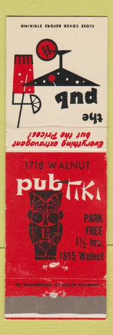 Matchbook Cover - Pub Tiki Pennsauken NJ