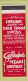 Matchbook Cover - Gallagher's Steaks Lobsters Miami FL