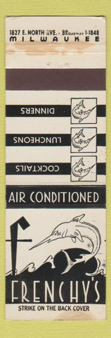 Matchbook Cover - Frenchy's Restaurant Milwaukee WI WEAR