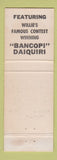 Matchbook Cover - Willie Lump Lump's Cozy Cove Restaurant Dania FL