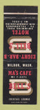 Matchbook Cover - Ma's Cafe Bell's Motel Wilbur WA WEAR
