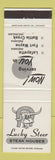 Matchbook Cover - Lucky Steer Steak Lafayette Fort Wayne IN Battle Creek MI