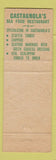Matchbook Cover - Castagnola Restaurant San Francisco CA